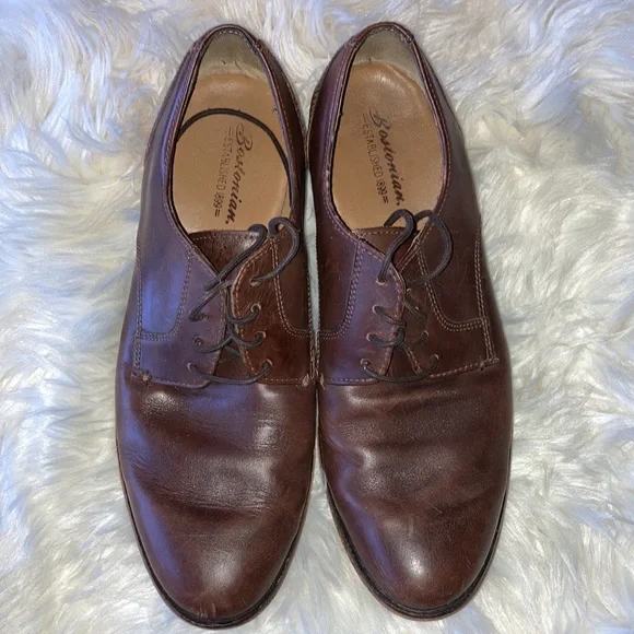 BOSTONIAN quality leather, sz. 10W, dk brown wingtip oxford men’s shoes $15 - Picture 3 of 6